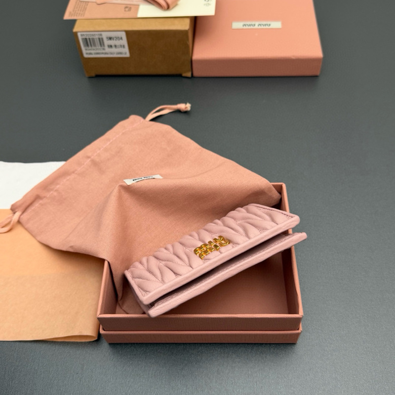 MIU MIU Small matelassé nappa leather wallet