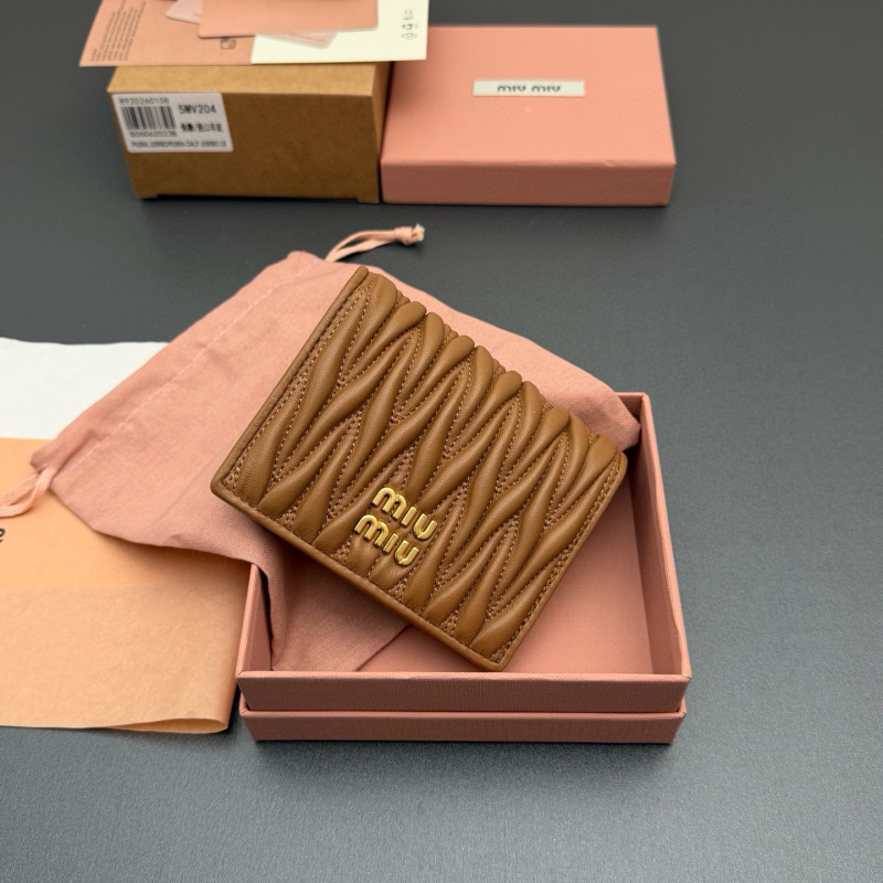 MIU MIU Small matelassé nappa leather wallet