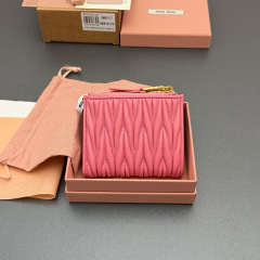 MIU MIU Matelassé nappa leather small wallet
