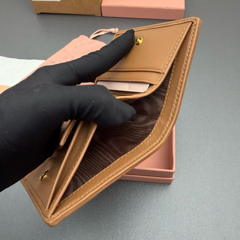 MIU MIU Small matelassé nappa leather wallet