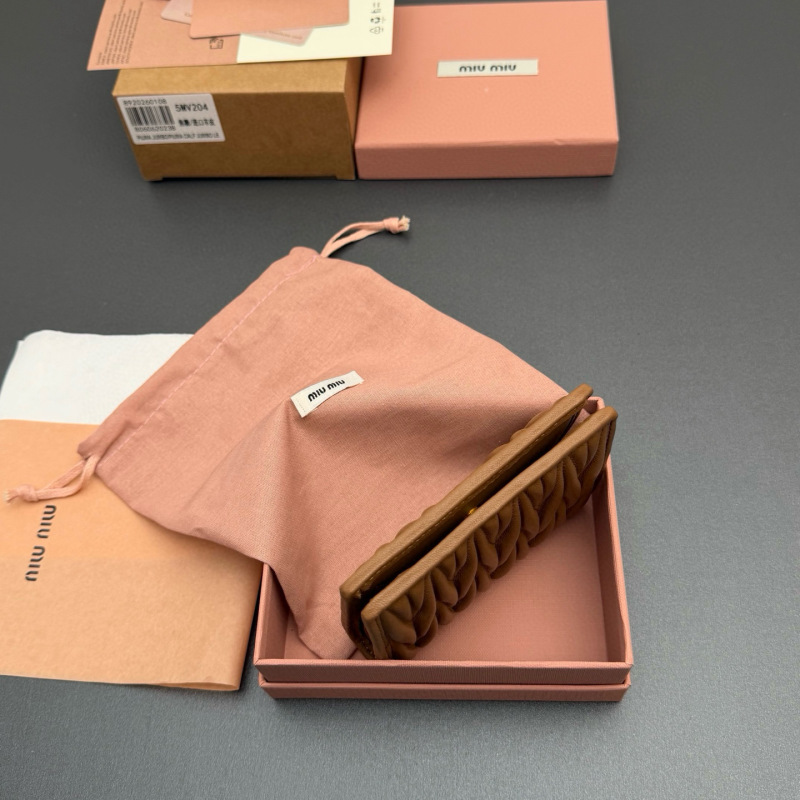 MIU MIU Small matelassé nappa leather wallet
