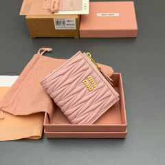MIU MIU Matelassé nappa leather small wallet