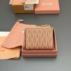 MIU MIU Matelassé nappa leather small wallet