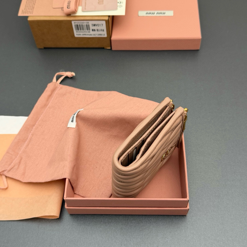 MIU MIU Matelassé nappa leather small wallet