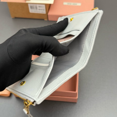 MIU MIU Matelassé nappa leather small wallet