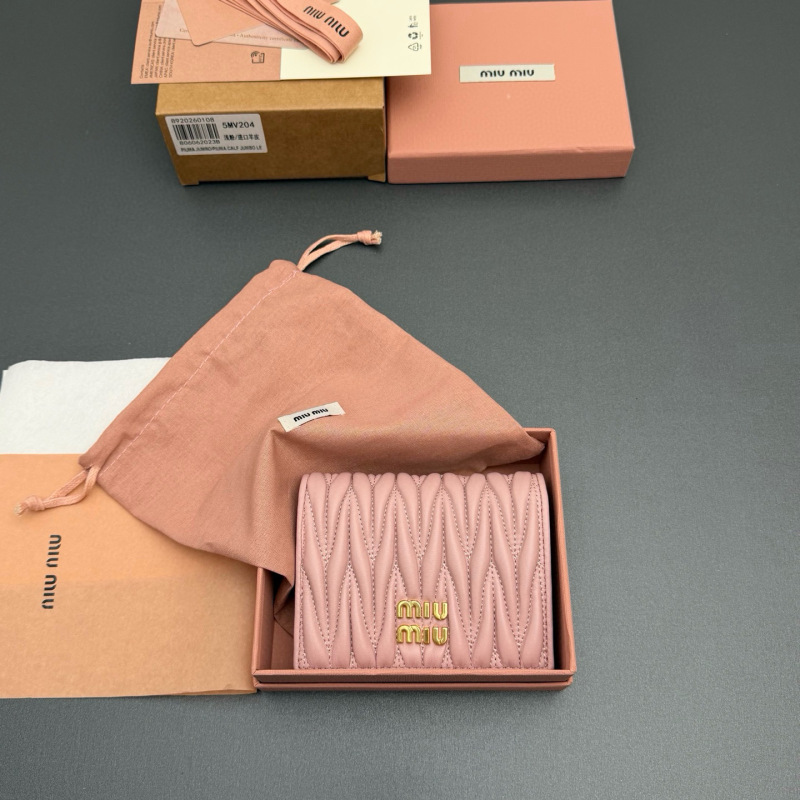 MIU MIU Small matelassé nappa leather wallet