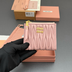 MIU MIU Matelassé nappa leather small wallet