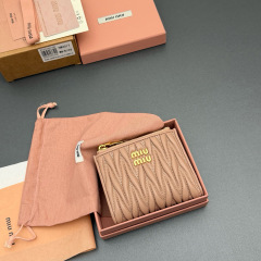 MIU MIU Matelassé nappa leather small wallet