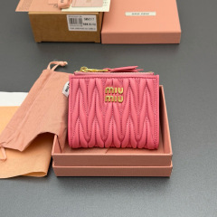 MIU MIU Matelassé nappa leather small wallet
