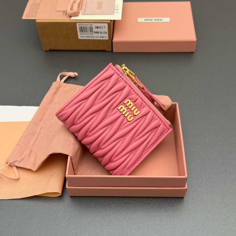 MIU MIU Matelassé nappa leather small wallet
