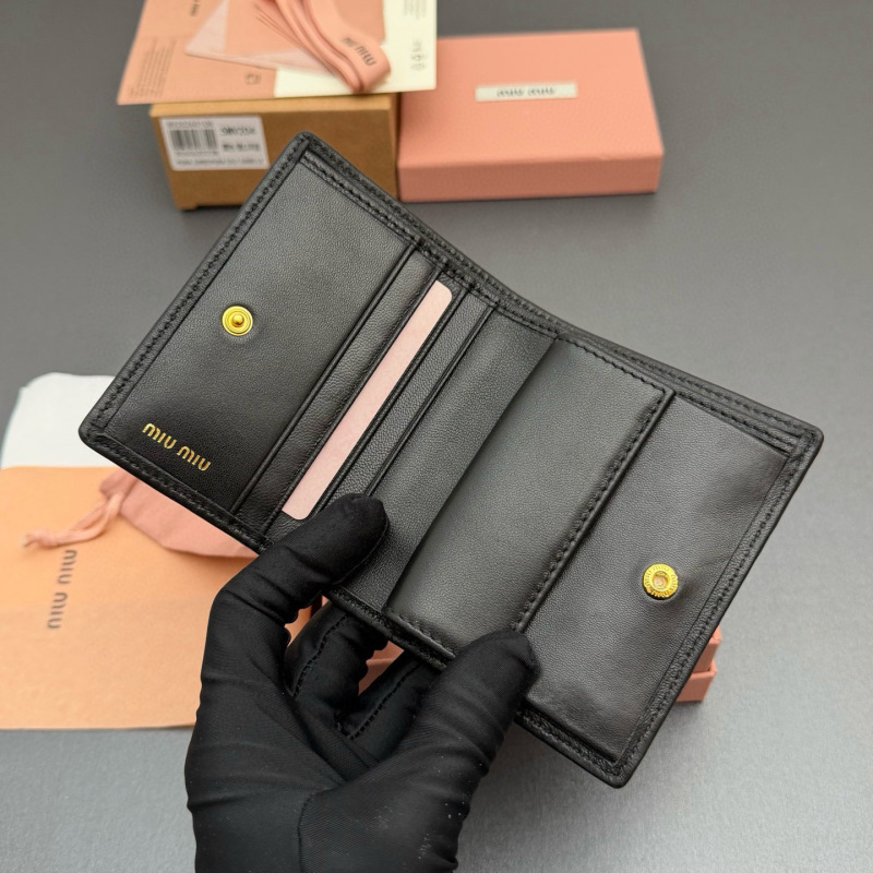 MIU MIU Small matelassé nappa leather wallet