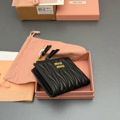 MIU MIU Matelassé nappa leather small wallet