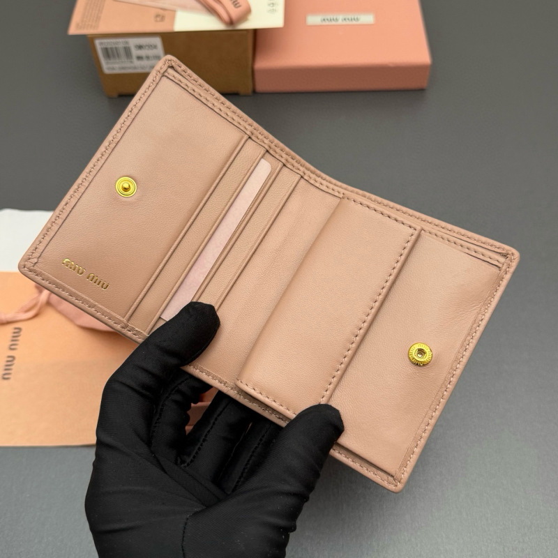 MIU MIU Small matelassé nappa leather wallet