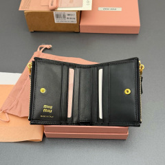 MIU MIU Matelassé nappa leather small wallet