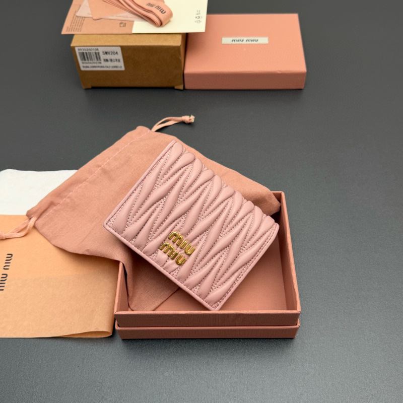 MIU MIU Small matelassé nappa leather wallet