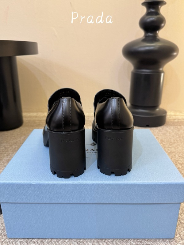 PRADA Thick soled loafers with thick heels (8.5cm)