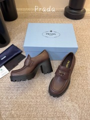 PRADA Thick soled loafers with thick heels (8.5cm)