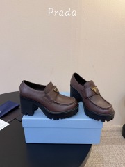 PRADA Thick soled loafers with thick heels (8.5cm)