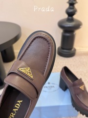 PRADA Thick soled loafers with thick heels (8.5cm)