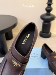 PRADA Thick soled loafers with thick heels (8.5cm)