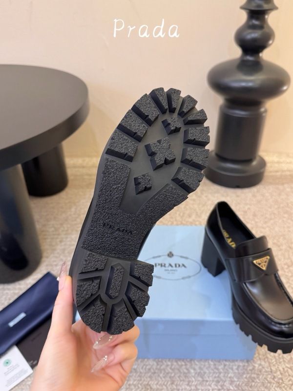 PRADA Thick soled loafers with thick heels (8.5cm)