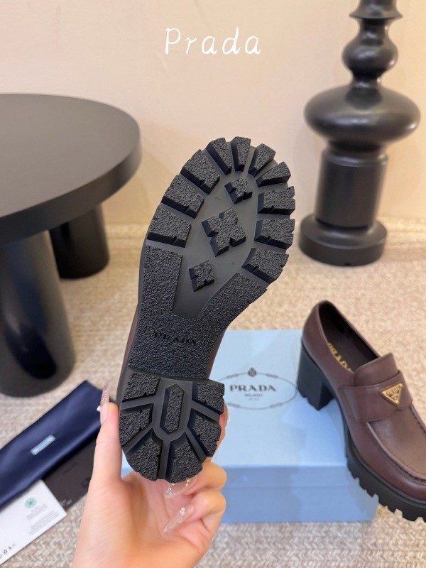PRADA Thick soled loafers with thick heels (8.5cm)