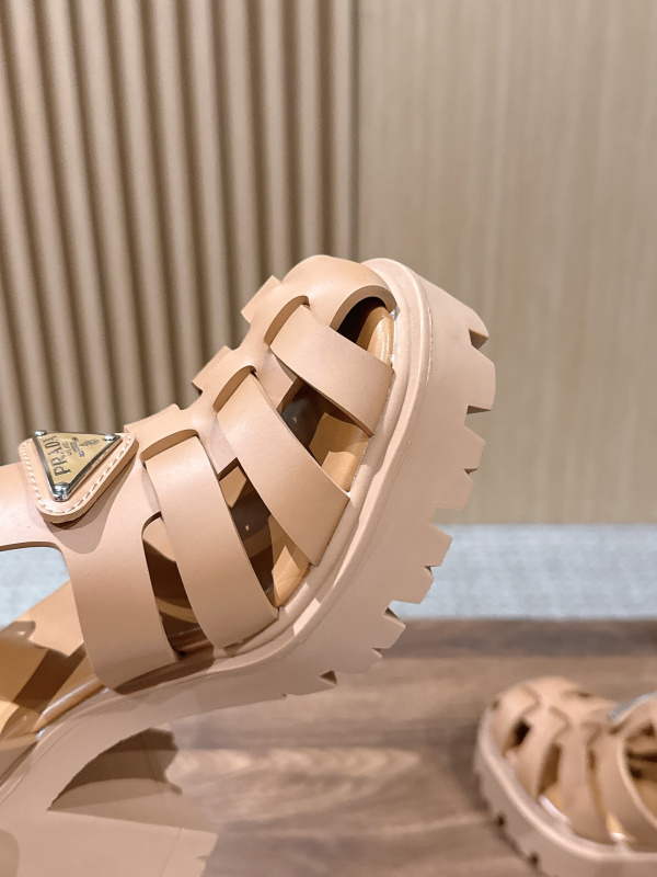 PRADA Weaving Roman Thick soled Sandals (9cm)