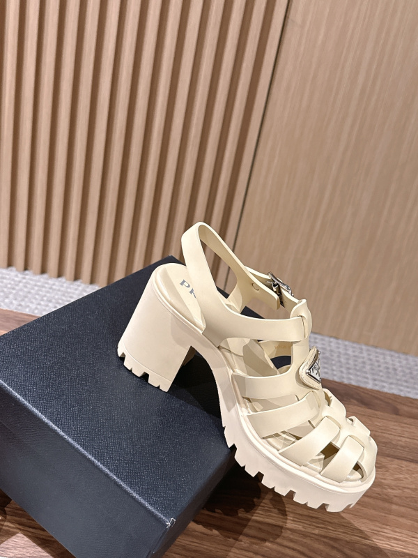 PRADA Weaving Roman Thick soled Sandals (9cm)