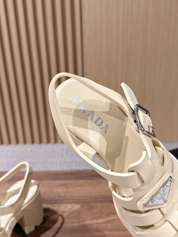 PRADA Weaving Roman Thick soled Sandals (9cm)