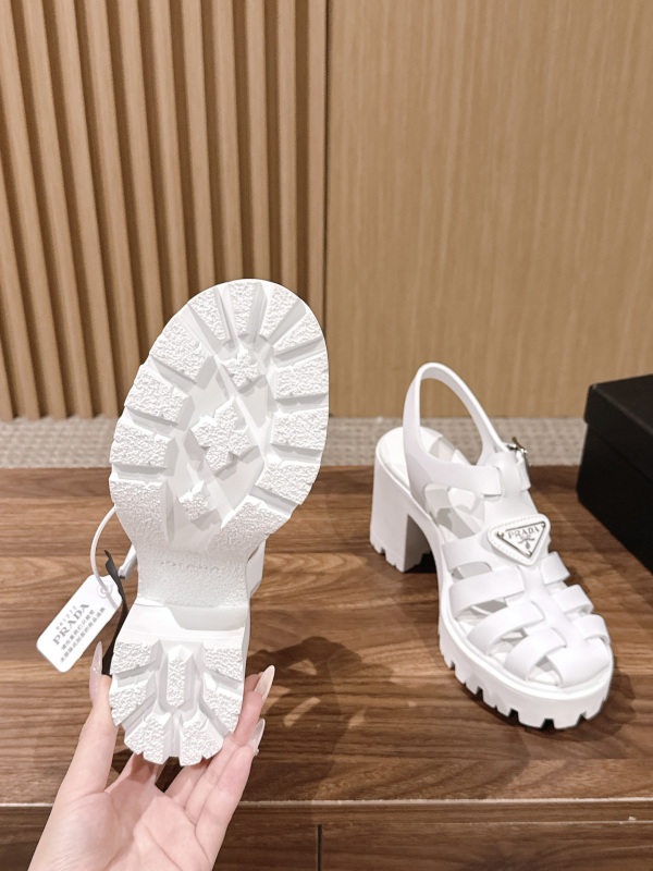 PRADA Weaving Roman Thick soled Sandals (9cm)