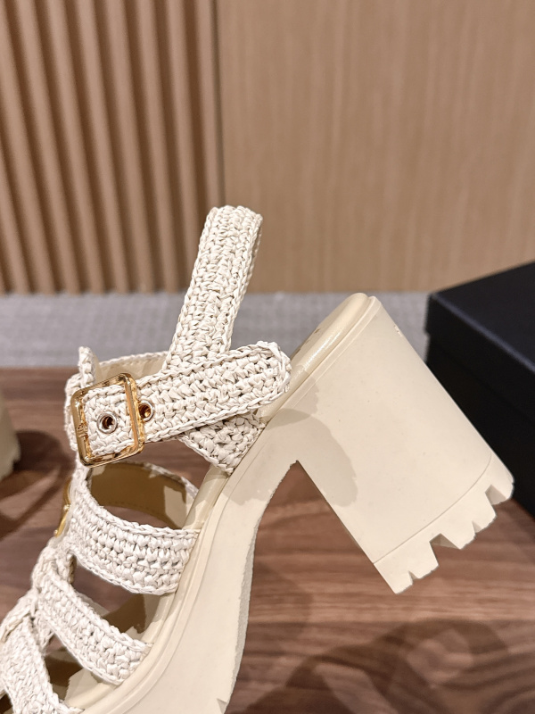 PRADA Weaving Roman Thick soled Sandals (9cm)