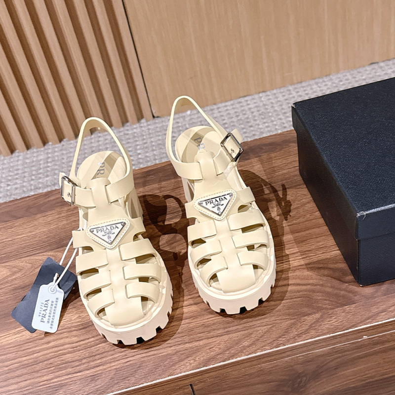 PRADA Weaving Roman Thick soled Sandals (9cm)
