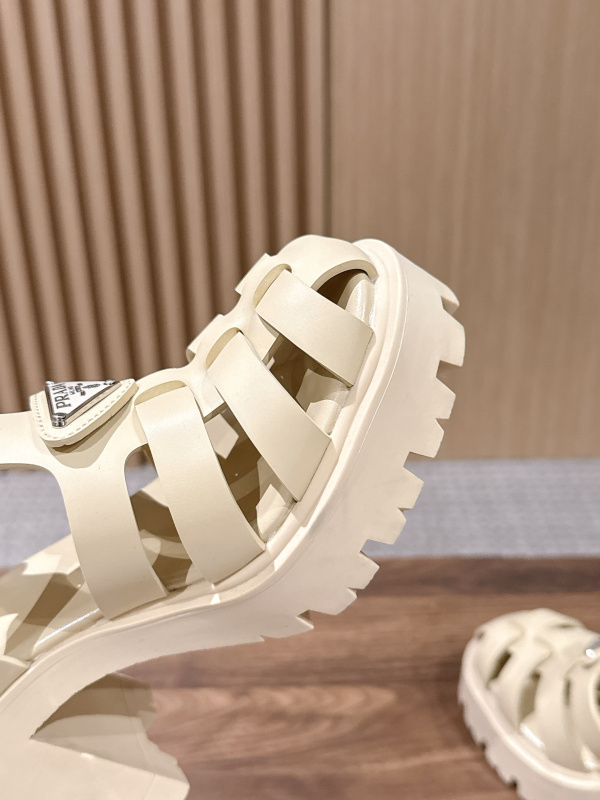PRADA Weaving Roman Thick soled Sandals (9cm)
