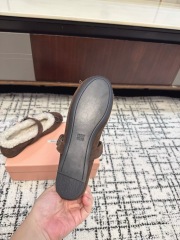 Miu Miu Suede and shearling ballerinas