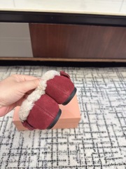 Miu Miu Suede and shearling ballerinas