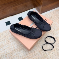 Miu Miu Down-proof fabric ballerinas