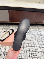Miu Miu Suede and shearling ballerinas