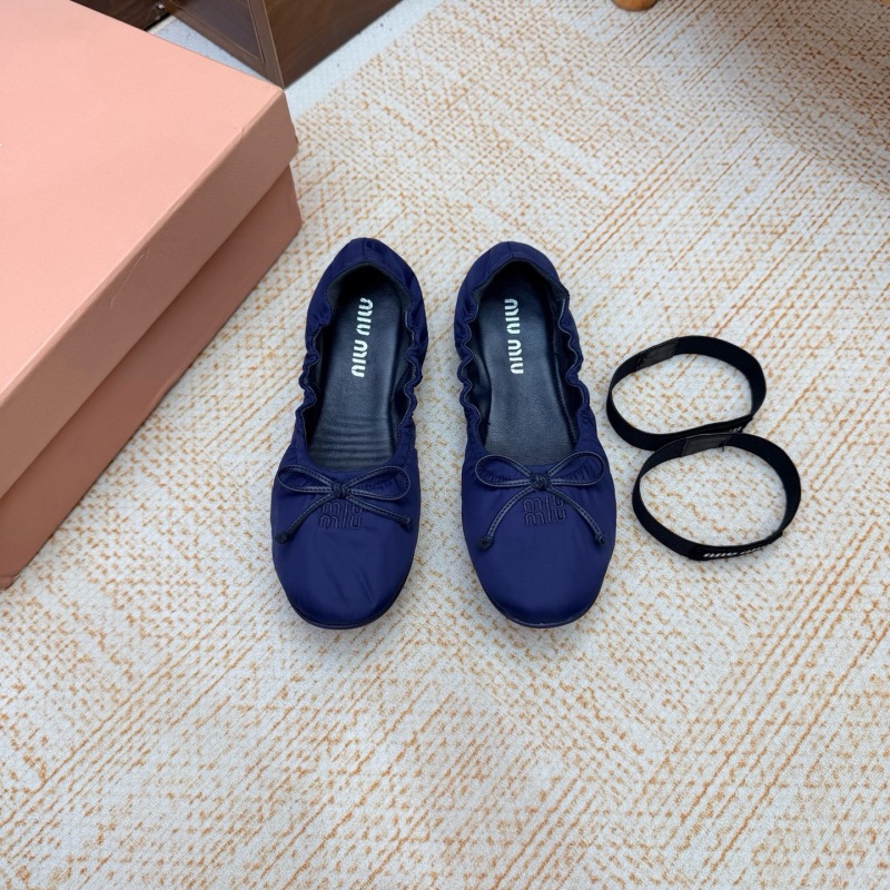 Miu Miu Down-proof fabric ballerinas