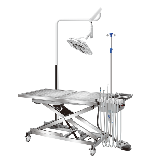 Advanced Veterinary Table with Electric Controls and Built-in Ultrasonic Scaler