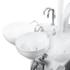 Jingle Med Electric Dental Chair Unit with Adjustable Headrest and Shadowless Light