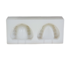Soft Silicone Dental Mold – 28 Teeth Full Dentition with Metal Plate for Head Model