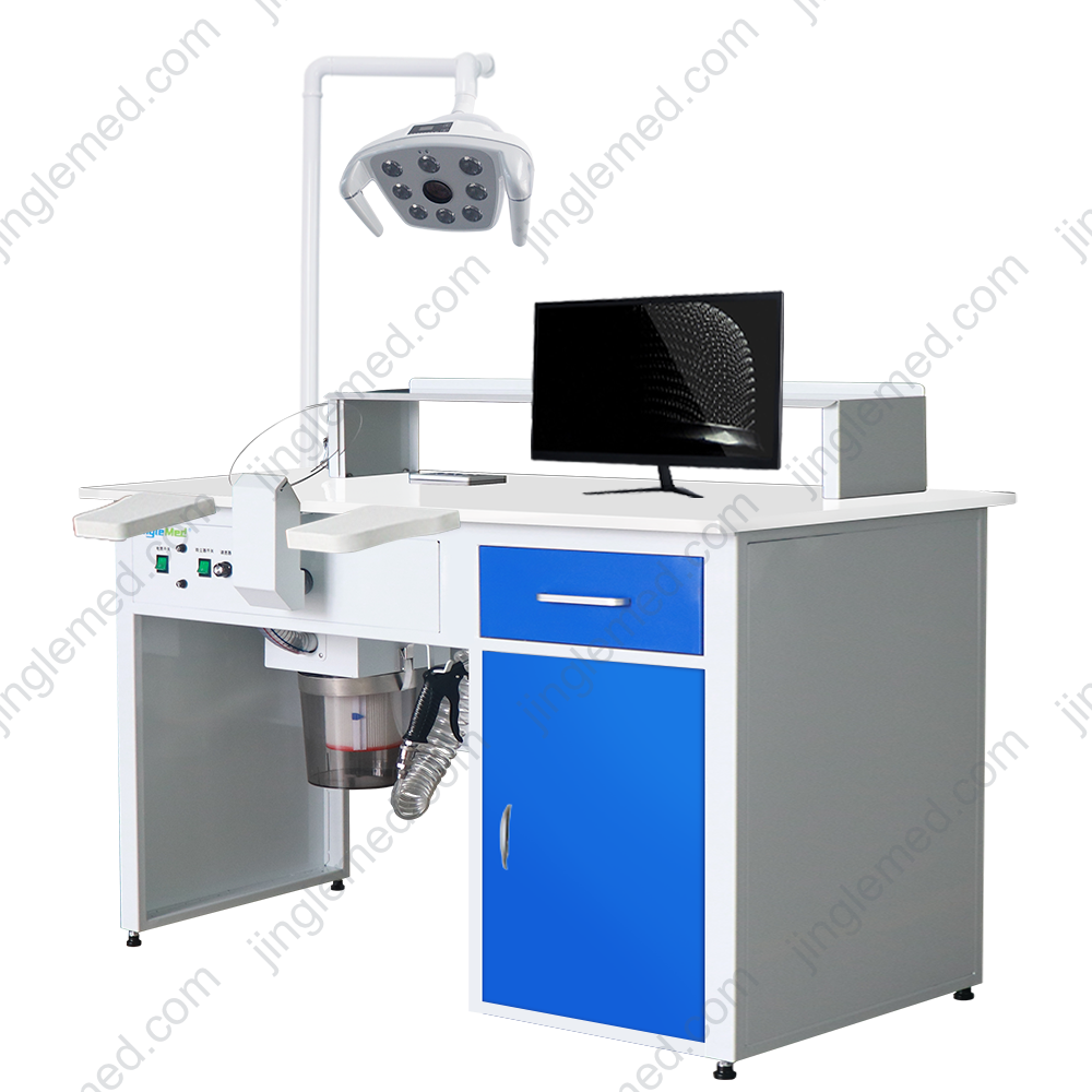JG-J1 customized dental training workstation integration case with mounted monitor
