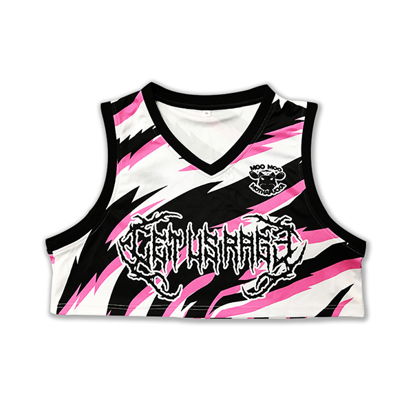 Camiseta de baloncesto para mujer con sublimación de crop top