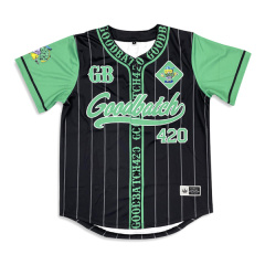 Classic Striped Embroidery Baseball Jersey