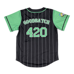 Classic Striped Embroidery Baseball Jersey