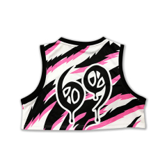 Camiseta de baloncesto para mujer con sublimación de crop top