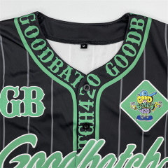 Classic Striped Embroidery Baseball Jersey
