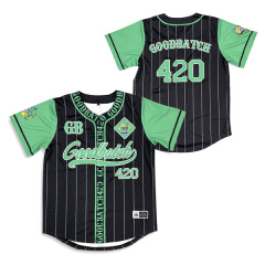 Classic Striped Embroidery Baseball Jersey