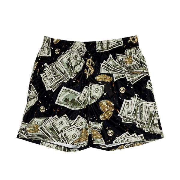 Short de basket-ball en maille avec broderie de lettres par sublimation