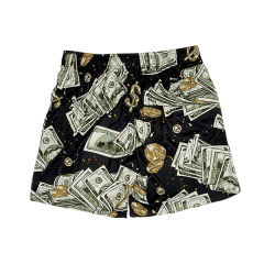 Short de basket-ball en maille avec broderie de lettres par sublimation